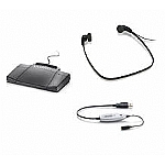 Philips LFH5230 3-Pedal Foot Control for Digital Systems with Stereo Under-the-Chin Style Headphones for All Philips Desktops