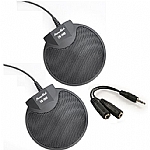 VEC CM-1000X2-Y88  (Pack of 2) Table Top Conference Meeting Microphone with Omni-Directional Stereo 3.5mm Plug & Audio Spliter