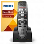 Philips SMP4015 SpeechMike Premium Air Wireless Dictation Microphone with Slide Switch Design with SpeechExec Professional Dictation Software