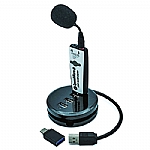 SpeechWare UTM+B USB TravelMike® Noise Cancelling Hands-free Flexible Boom Laptop Microphone with Speech Equalizer (SQ) & Accessories