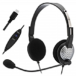 Andrea Communications C1-1022600-2 (NC-185VM USB-C) USB-C On-Ear Stereo Headset with noise-canceling microphone