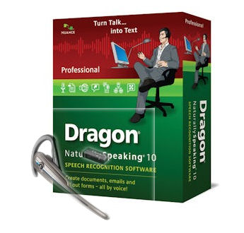 Nuance A209A-X00-10.1 Dragon NaturallySpeaking Professional 10 Speech Recognition Software with Calisto-Pro USB Headsets
