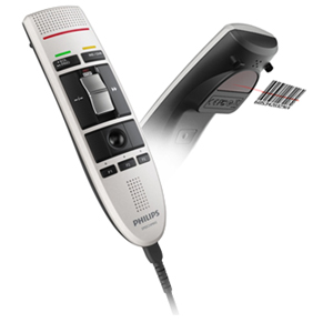 Philips LFH3310 SpeechMike III Classic with Slide-Switch Operation Button and Integrated Barcode Scanner
