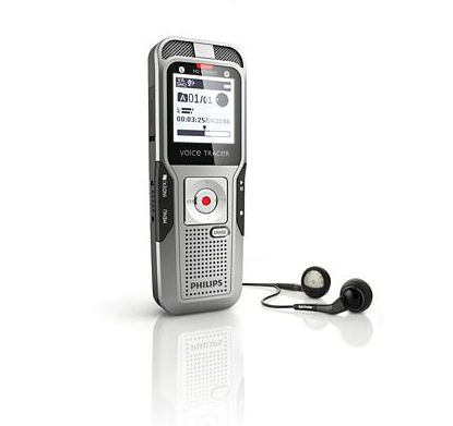 Philips DVT3500 Expandable 2GB Voice Tracer Digital Recorder with Telephone Pick-Up Microphone and Integrated Fold-Out stand