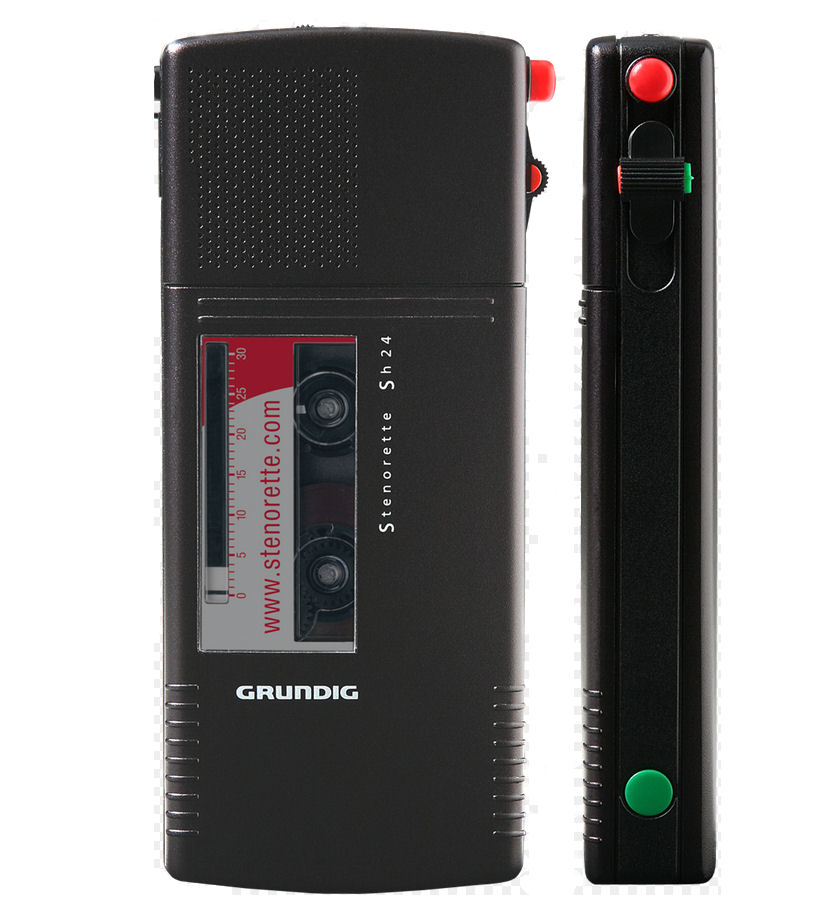 Grundig SH24 Portable Stenorette Recorder with Slide Switch Operation and Voice Activation