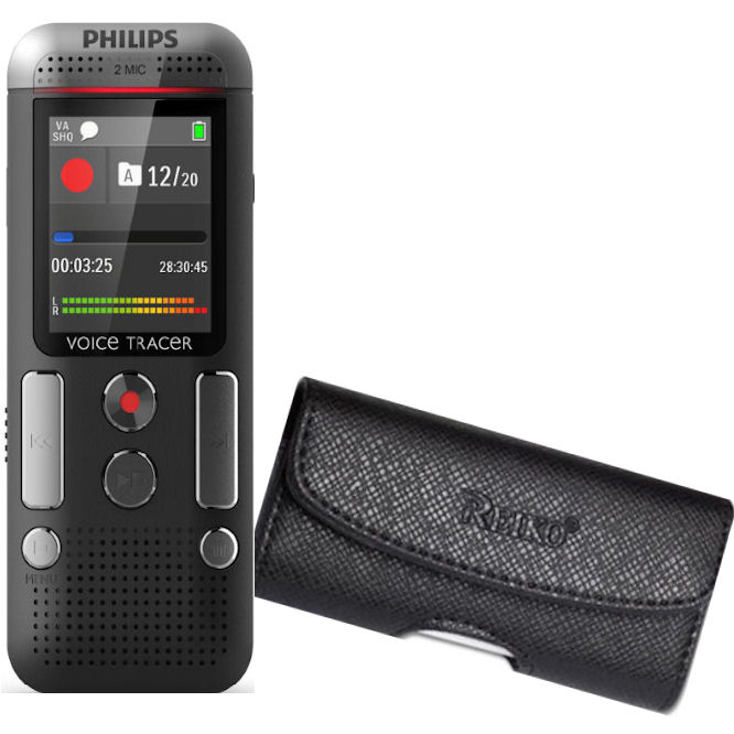 Philips 361844 4GB Expandable Digital Voice Tracer with Premium Case