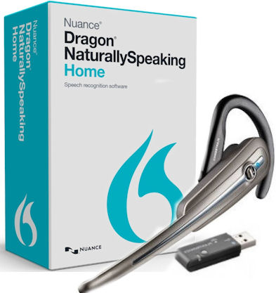 nuance dragon naturallyspeaking premium v.13 software w/ headset