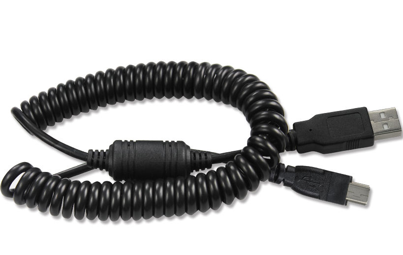 DictationOne 365679 Replacement 8 ft. USB Coiled Cord Cable for SpeechMike III