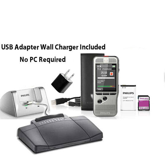 Philips 365681 Digital Pocket Memo Range Recorder with Docking Station & Power Adapter - No PC Requierd