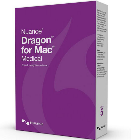 Nuance T301A-G00-5.0 Dragon for Mac Medical Version 5 - 1 License Retail Box with No Maintenance