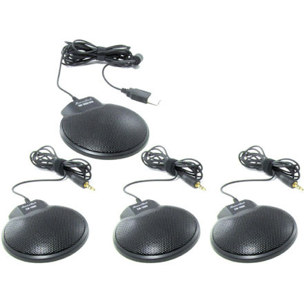 VEC TableTop Conference Microphone Kit ,4 Microphones Daisy Chain