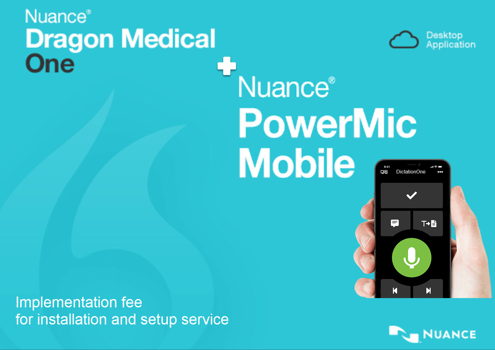 Nuance 133863 Dragon Medical One On-time Implementation Fee, Includes Installation and Setup Service