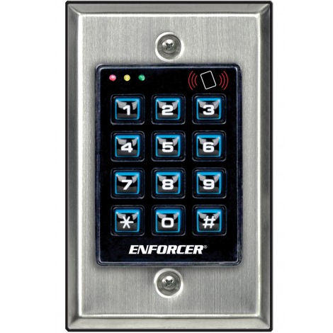 Seco-Larm SK-1131-SPQ Enforcer Access Control Keypad, Built-in Proximity Reader, 1,200 Users, 3 Outputs, Indoors