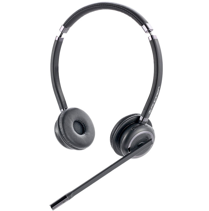 Andrea Communications C1-1030900-1 (WNC-2500) Wireless Bluetooth Noise Canceling Stereo Headset