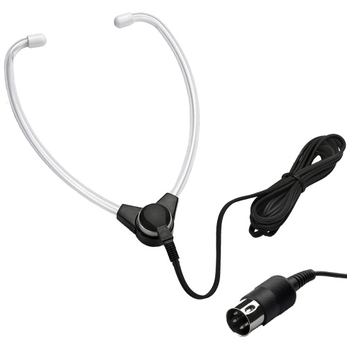 VEC SH-50-N Hinged-Stetho Headset with 5ft. Cord and Round DIN Plug Compatible with Philips/Norelco Models