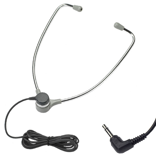 VEC AL-60-RA Aluminum Hinged-Stetho Headset with 5ft. Cord and 3.5mm Right Angle Plug