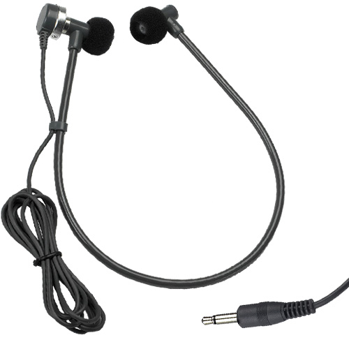 VEC DH-50-ST Under Chin U Style Headset with 5ft. Cord and 3.5mm Straight Plug