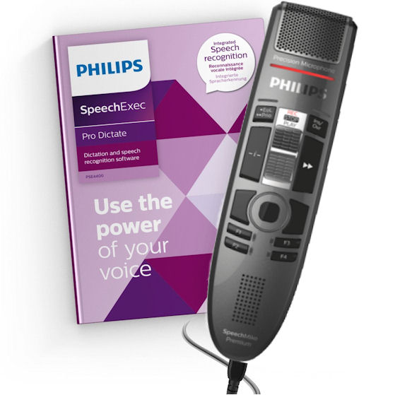 Philips PSE3710 SpeechMike Premium Touch Dictation and Speech Recognition Set - Slide Switch Operation