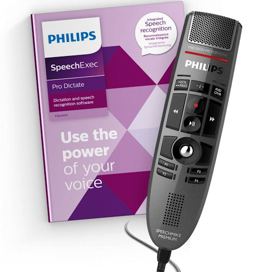 Philips PSE3500 SpeechMike Premium Touch Dictation and Speech Recognition Set - Push Button Operation