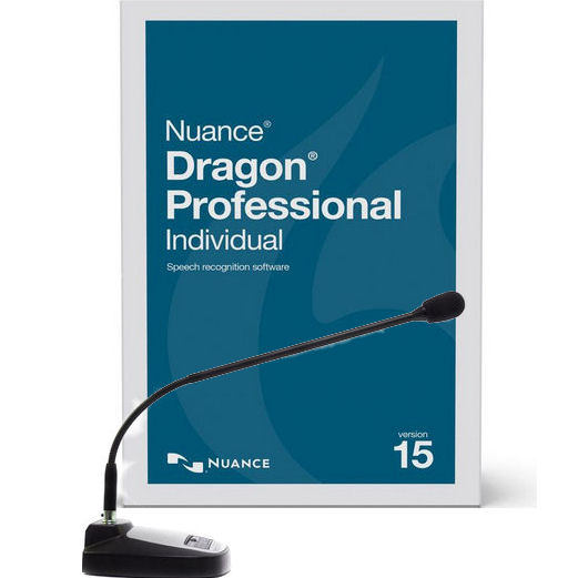 Nuance 375812 Dragon Professional Individual Version 15 Speech Recognition Software with Speechware 3-in-1 TableMike USB Microphone