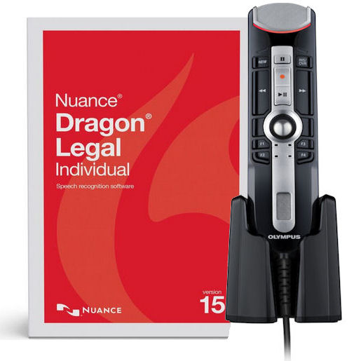 Nuance 376123 Dragon Legal Individual Version 15 Speech Recognition Software wih RecMic II USB Professional PC-Dictation Microphone - Push Button Operation (RM-4010P)