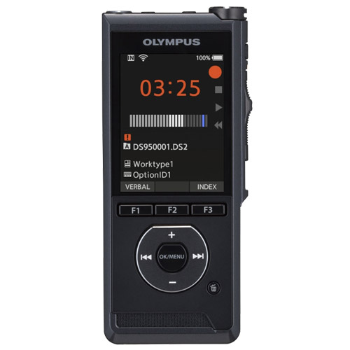 Olympus DS-9500 Professional Dictation Wi-Fi Recorder, Slide Switch function with ODMS R7 Dictation Management Software