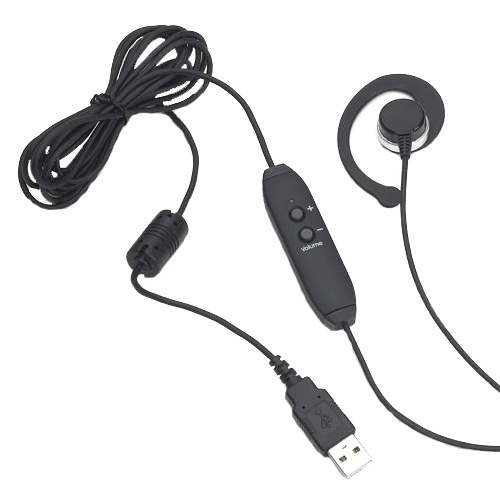 VEC SE-USB Single Ear USB Transcribing Headphone with Volume Control