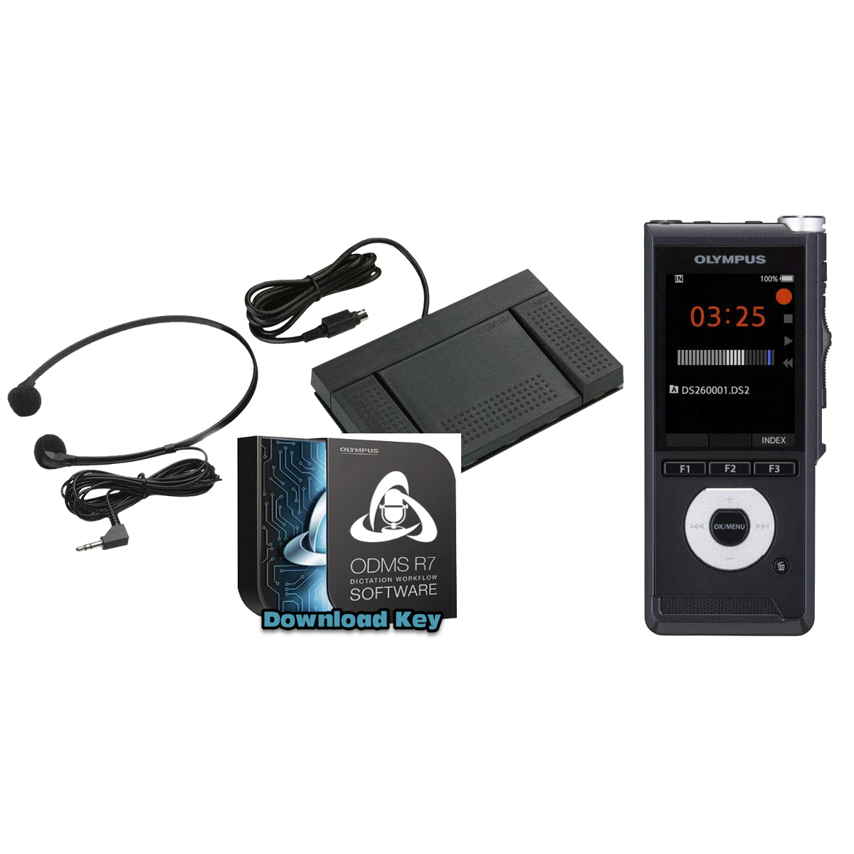 Olympus DS-2600DT Digital Dictation and Transcription Kit (DS-2600 AS-2400)