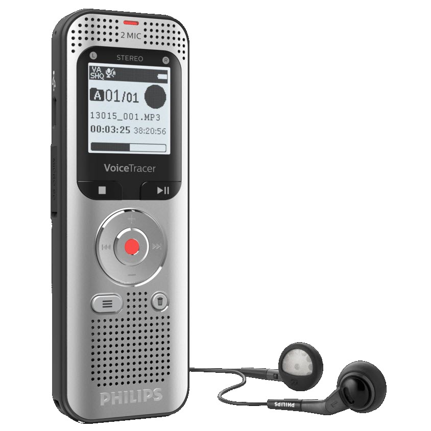 Philips DVT2050/00 VoiceTracer 8 GB Digital Audio Recorder with 2 high-fidelity microphones