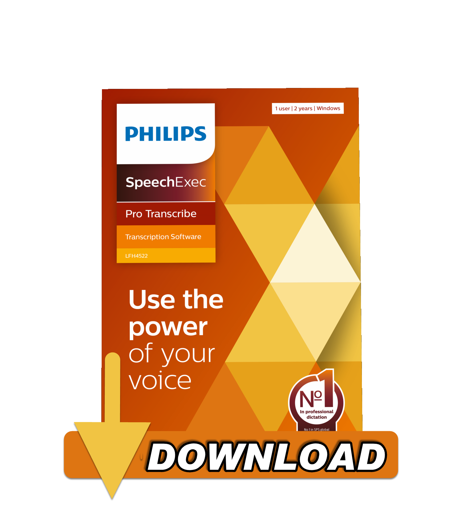 Philips LFH4512/00 SpeechExec ProTranscribe Workflow 2 Year Subscription software version 12.0 Electronic Download