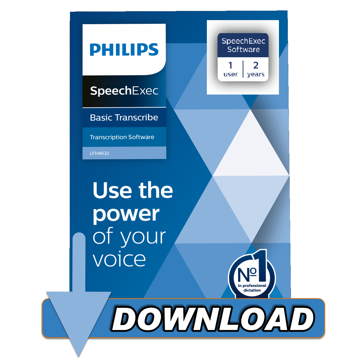 Philips LFH4612/10 SpeechExec Transcribe Software 2 year Extension for Existing Subscription Version 11.5 Electronic Download