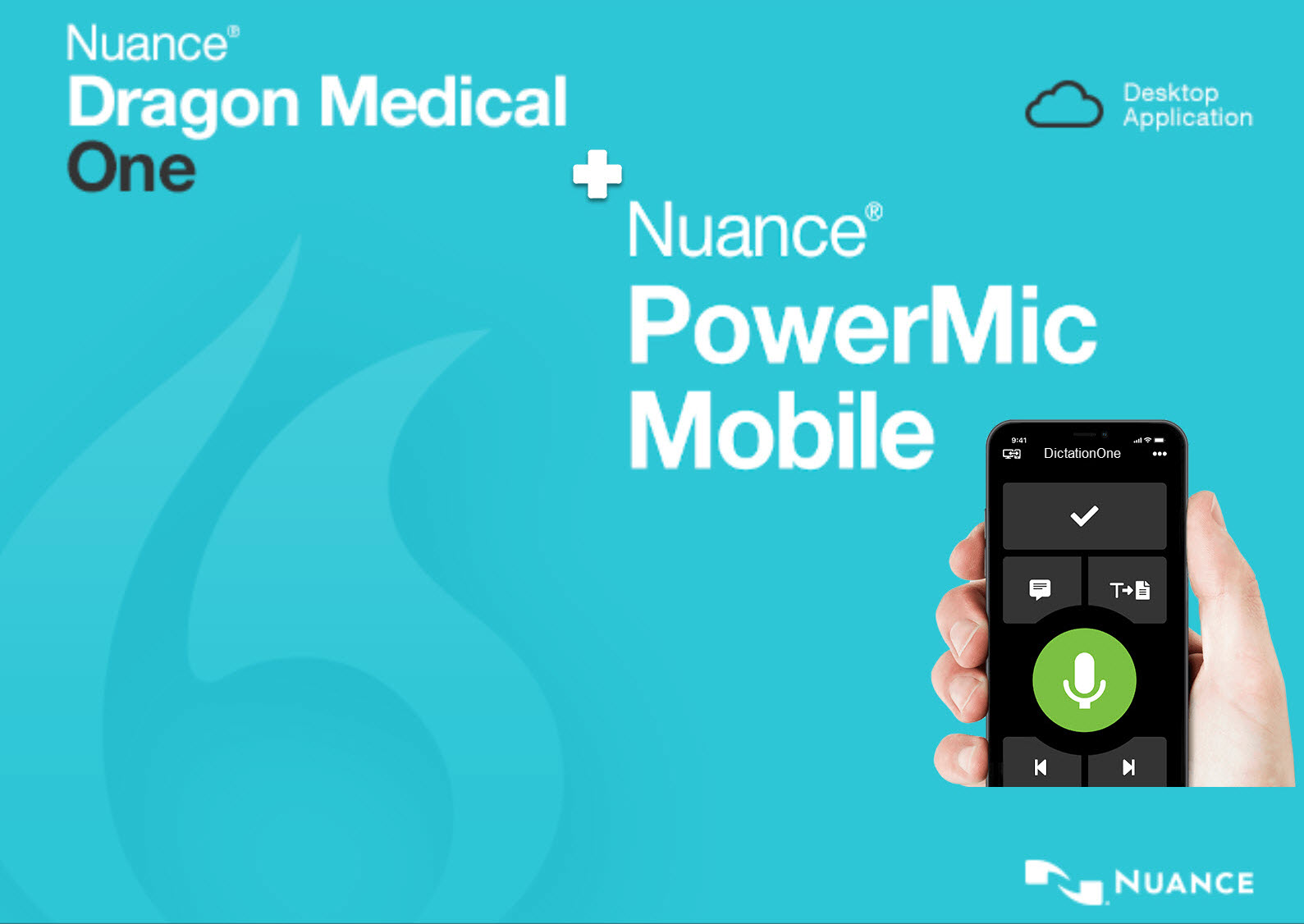 Nuance 133835 Dragon Medical One and PowerMic Mobile for Ambulatory, Hosted Service, 1 Year Term, Prepay
