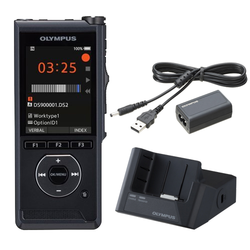 Olympus DS-9000CA-IT Professional Digital Dictation Voice Recorder Bundled with Cradle and Power Adapter