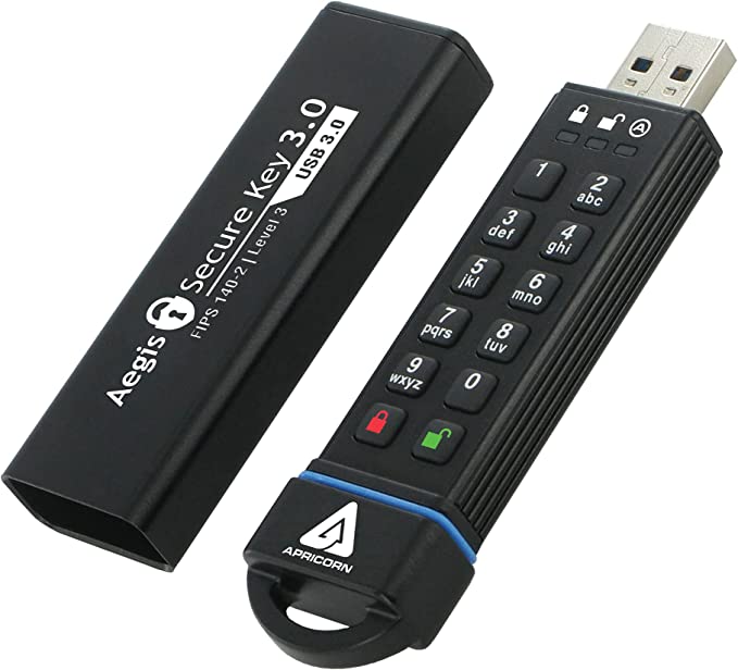 Apricorn ASK3-1TB Aegis Secure Key - 1 TB Hardware Encrypted Secure USB 3.0 Memory Key