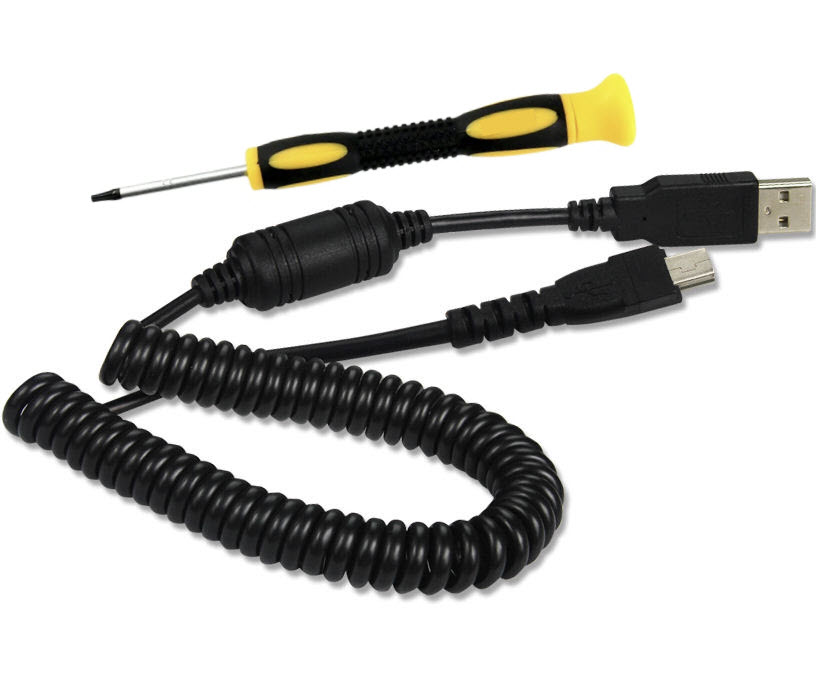 DictationOne 382449 8 ft. USB Coiled Cord Cable Kit for PowerMic 4